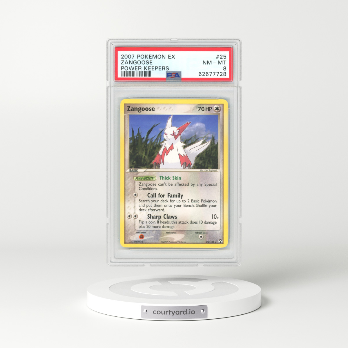 2007 EX Power Keepers #25 Zangoose (PSA 8 NM-MT)