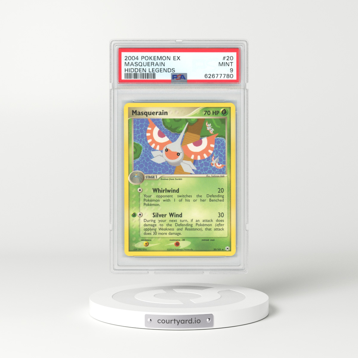 2004 EX Hidden Legends #20 Masquerain (PSA 9 MINT)