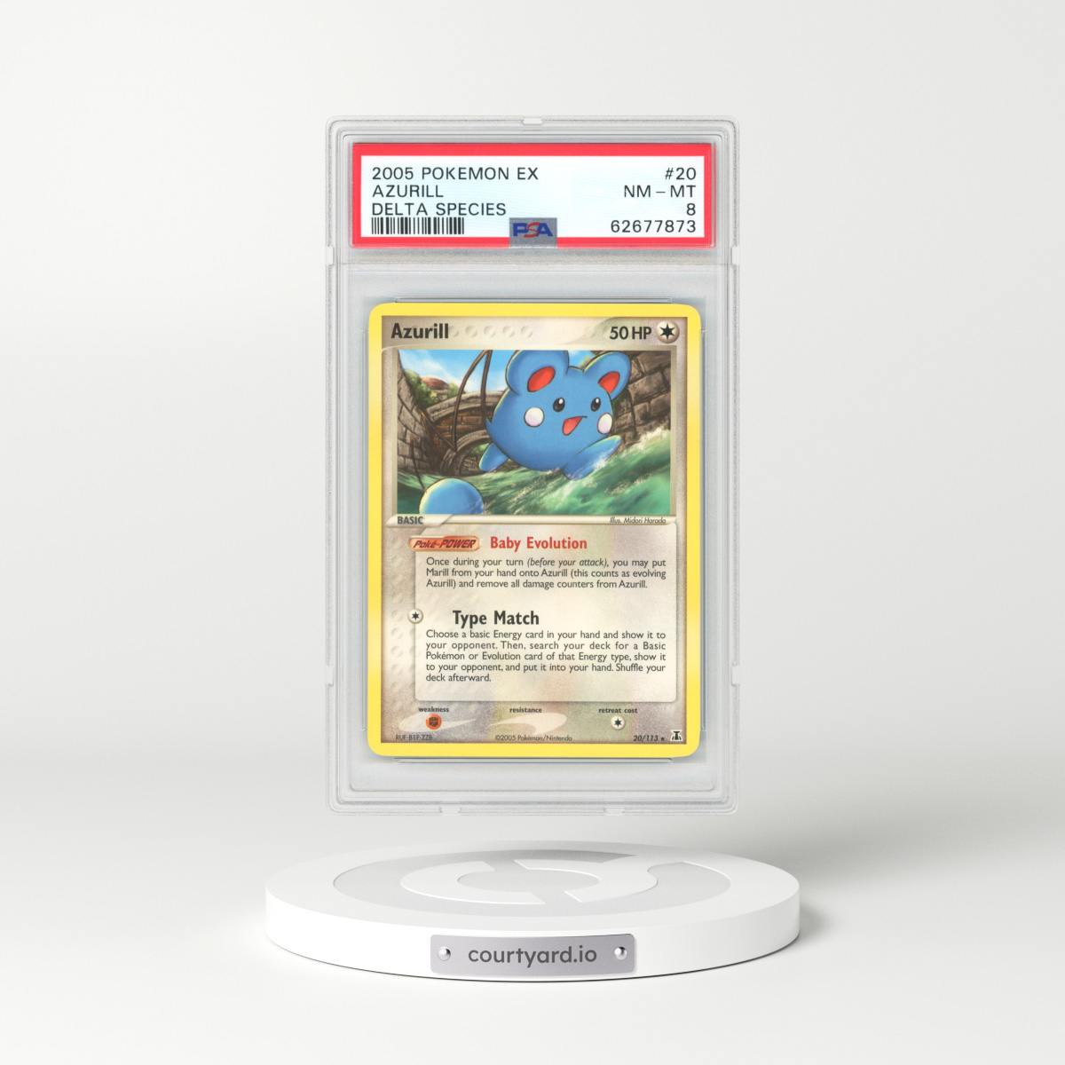 2005 EX Delta Species #20 Azurill (PSA 8 NM-MT)