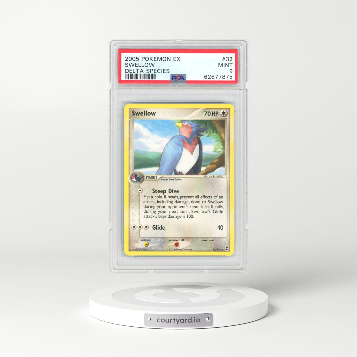 2005 EX Delta Species #32 Swellow (PSA 9 MINT)