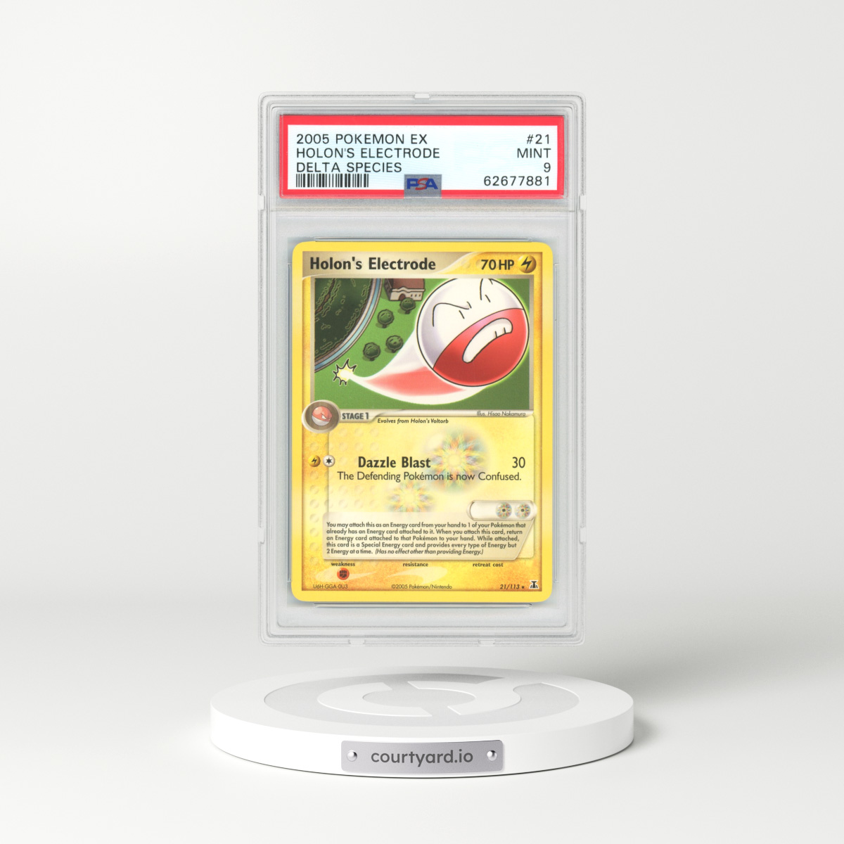 2005 EX Delta Species #21 Holon's Electrode (PSA 9 MINT)