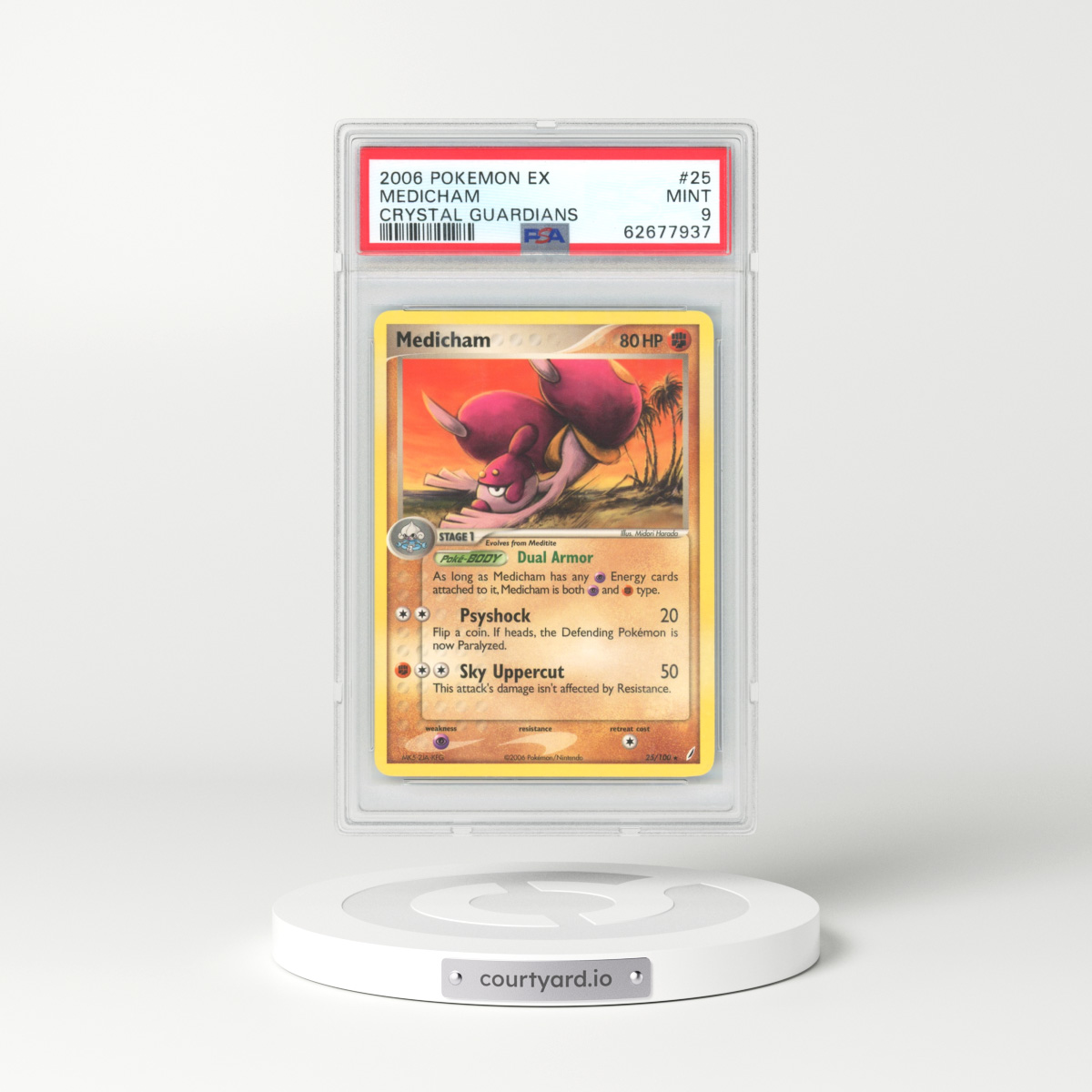2006 EX Crystal Guardians #25 Medicham (PSA 9 MINT)