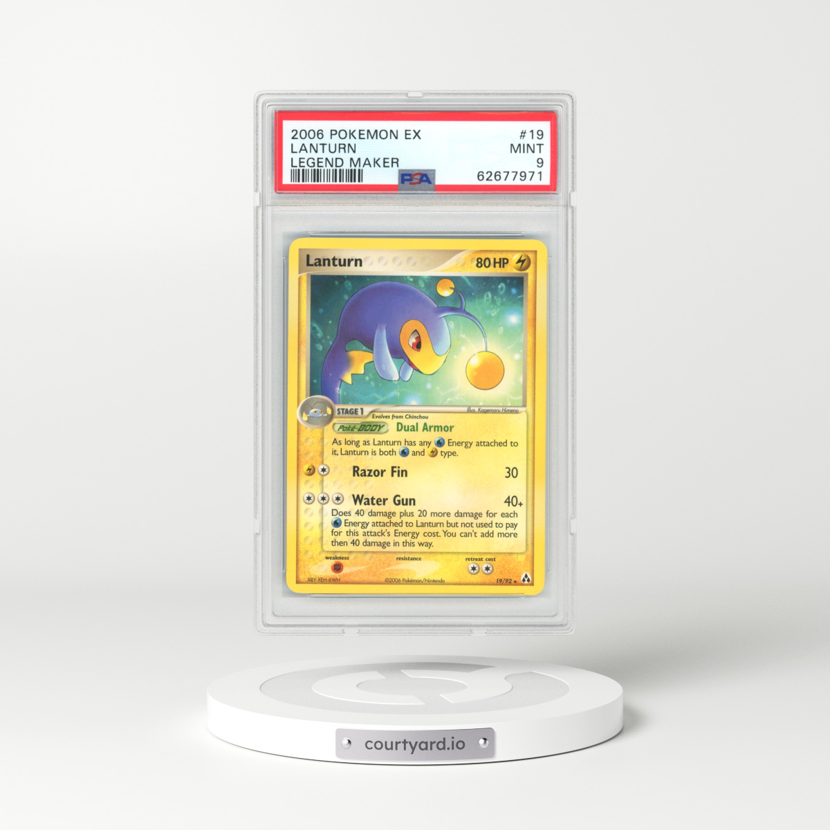 2006 EX Legend Maker #19 Lanturn (PSA 9 MINT)