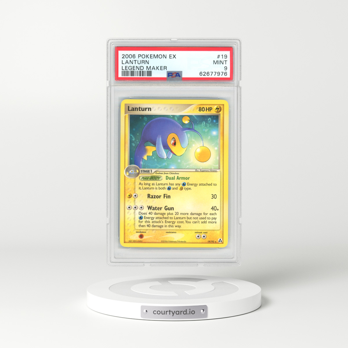 2006 EX Legend Maker #19 Lanturn (PSA 9 MINT)