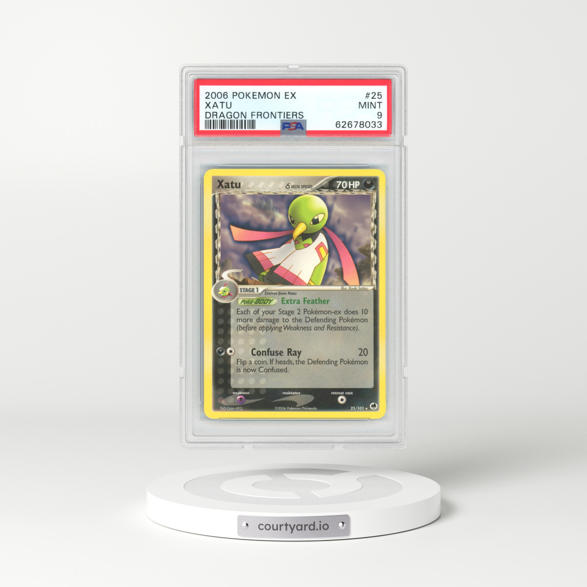 2006 EX Dragon Frontiers #25 Xatu (PSA 9 MINT)