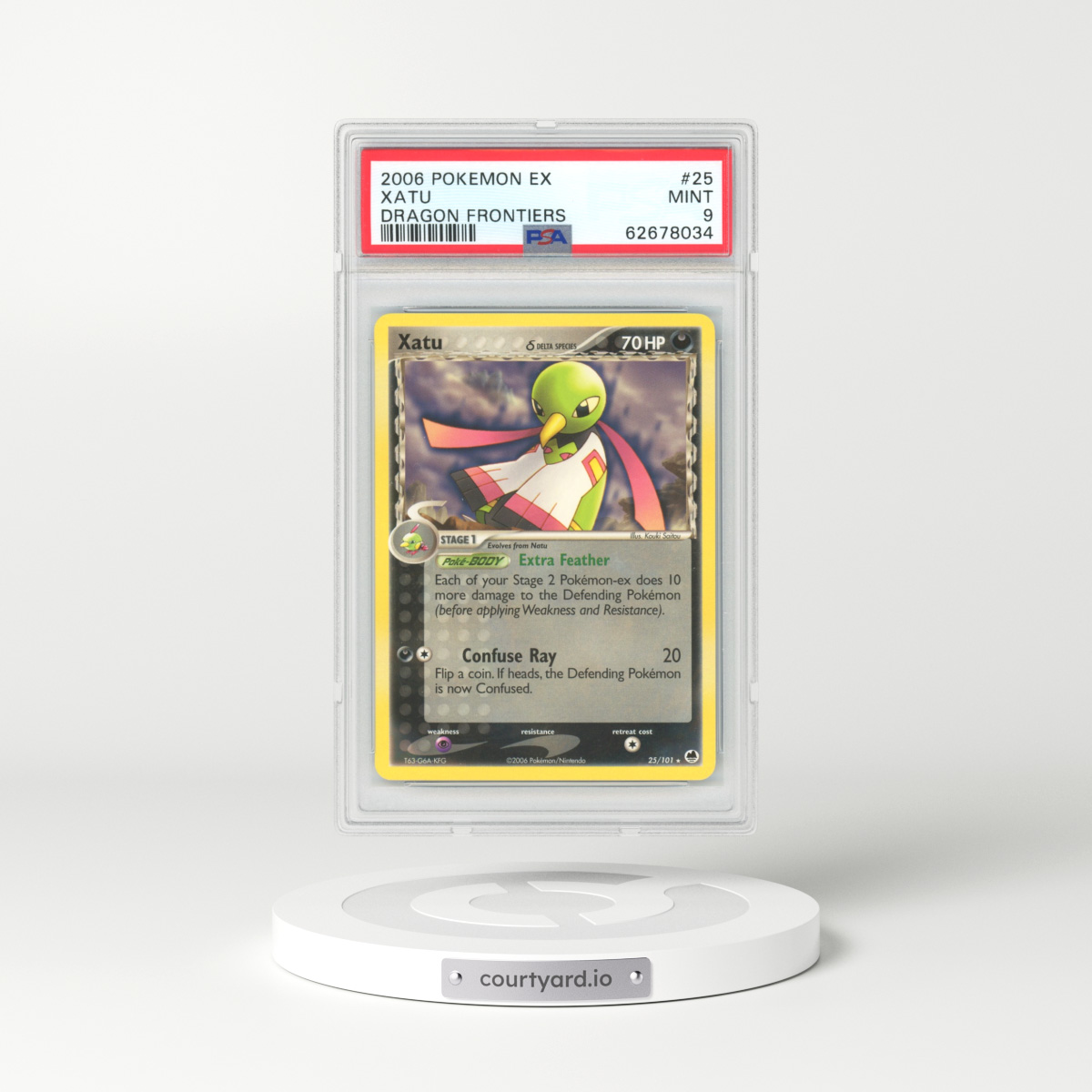 2006 EX Dragon Frontiers #25 Xatu (PSA 9 MINT)