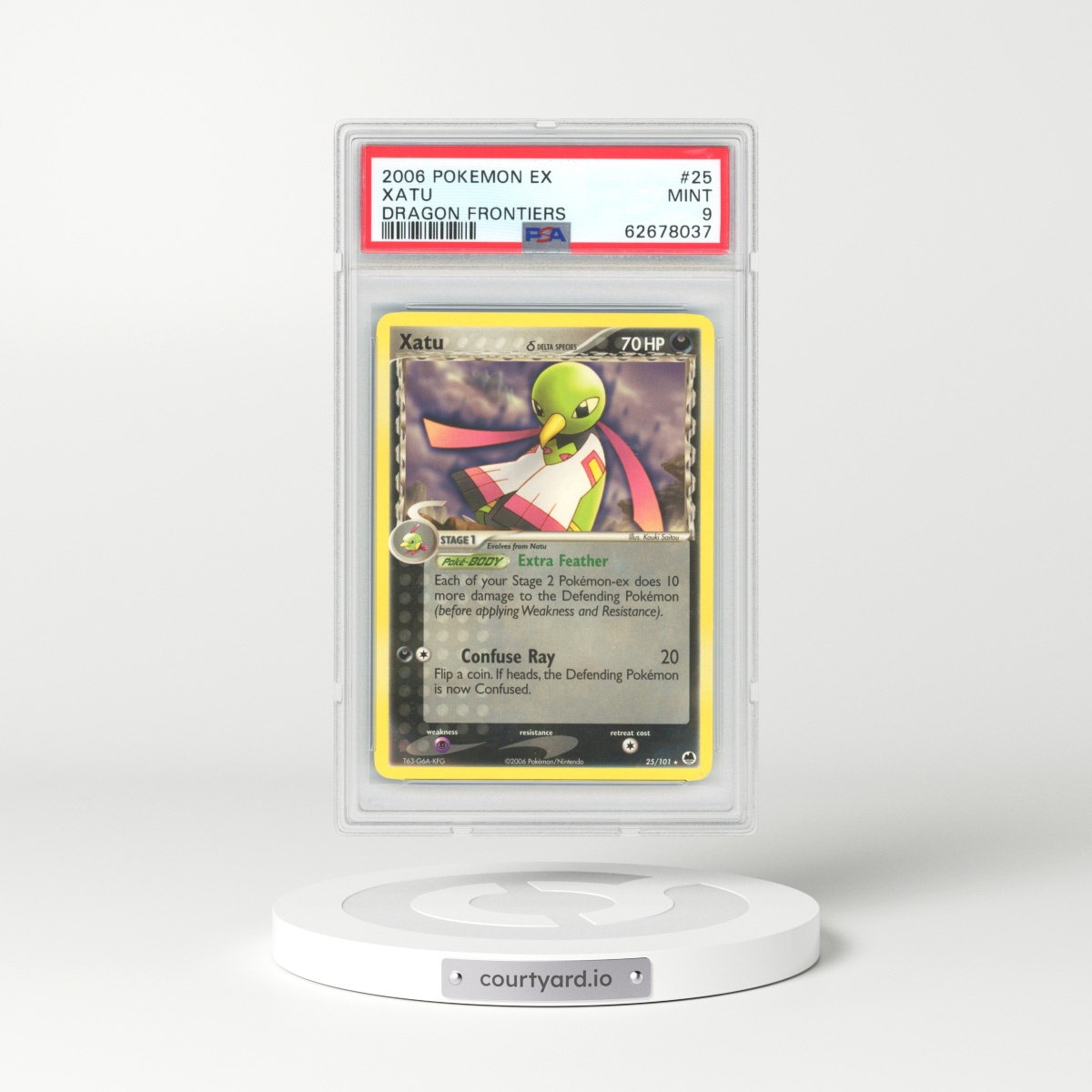 2006 EX Dragon Frontiers #25 Xatu (PSA 9 MINT)