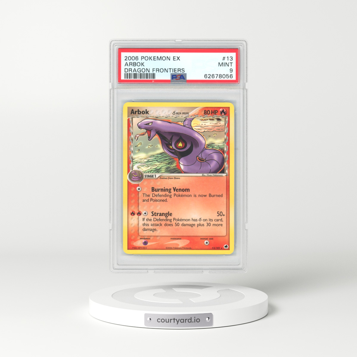 2006 EX Dragon Frontiers #13 Arbok (PSA 9 MINT)