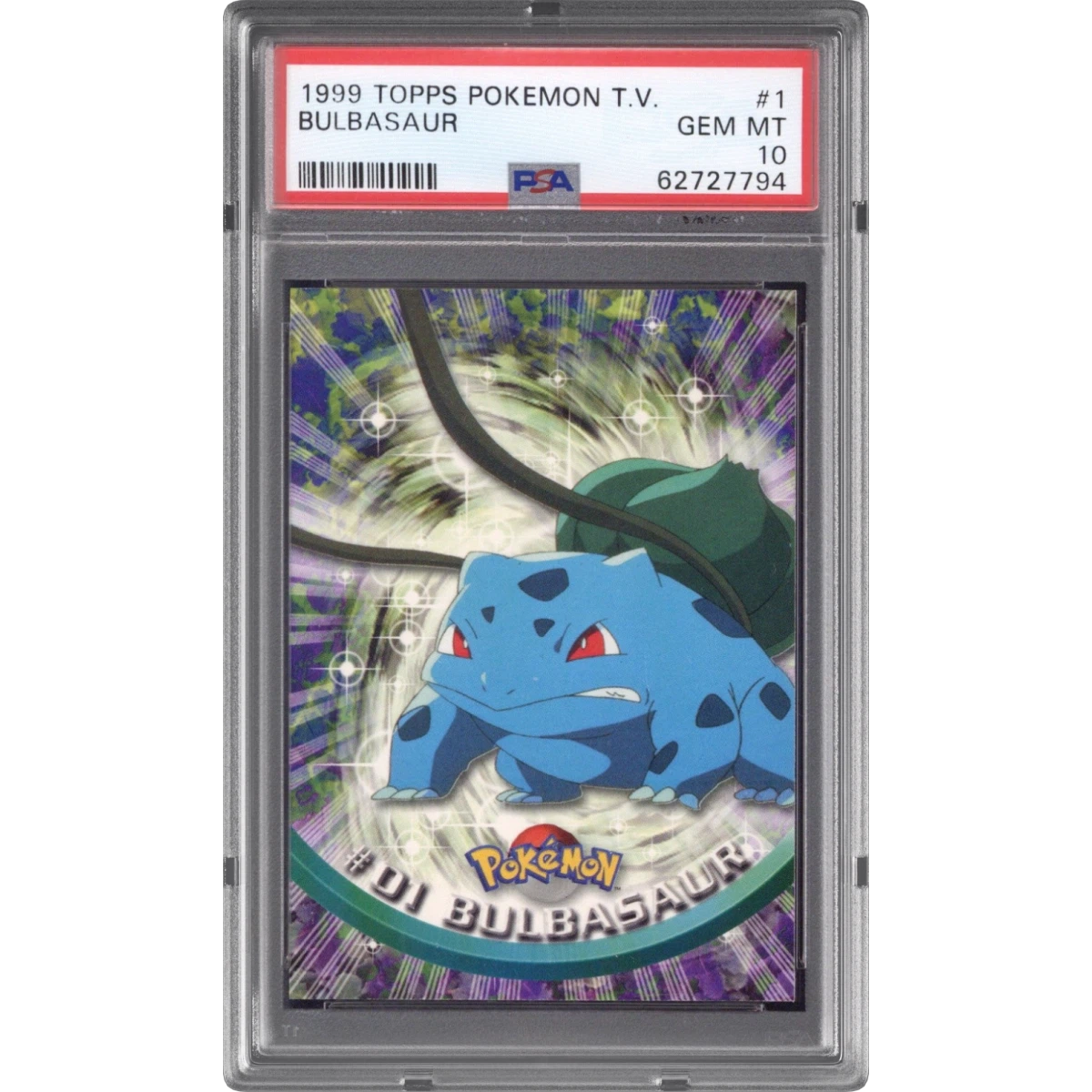 1999 Topps Pokémon TV #1 Bulbasaur (PSA 10 GEM MINT)