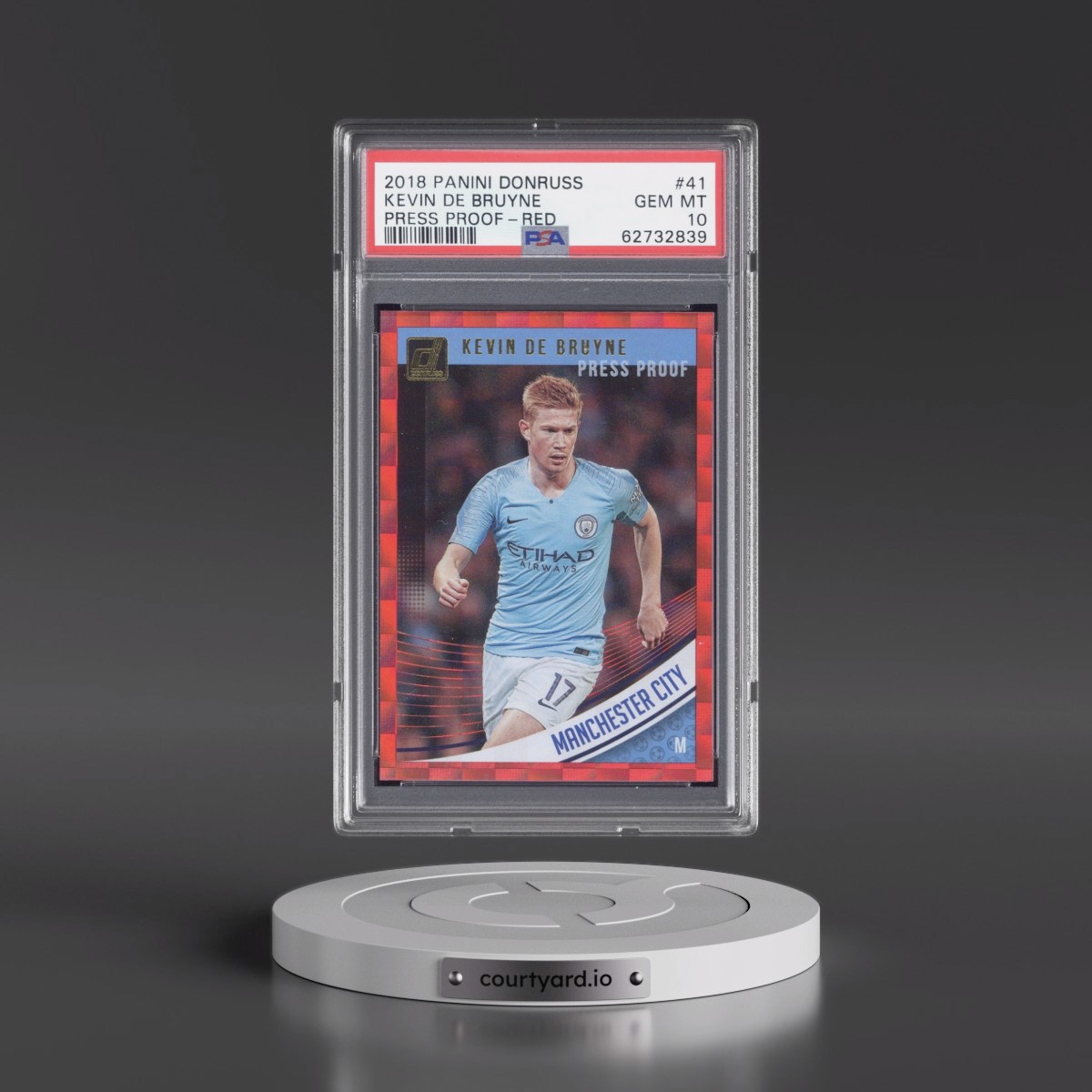 2018 Panini Donruss Kevin de Bruyne - Press Proof-Red #41 PSA 10
