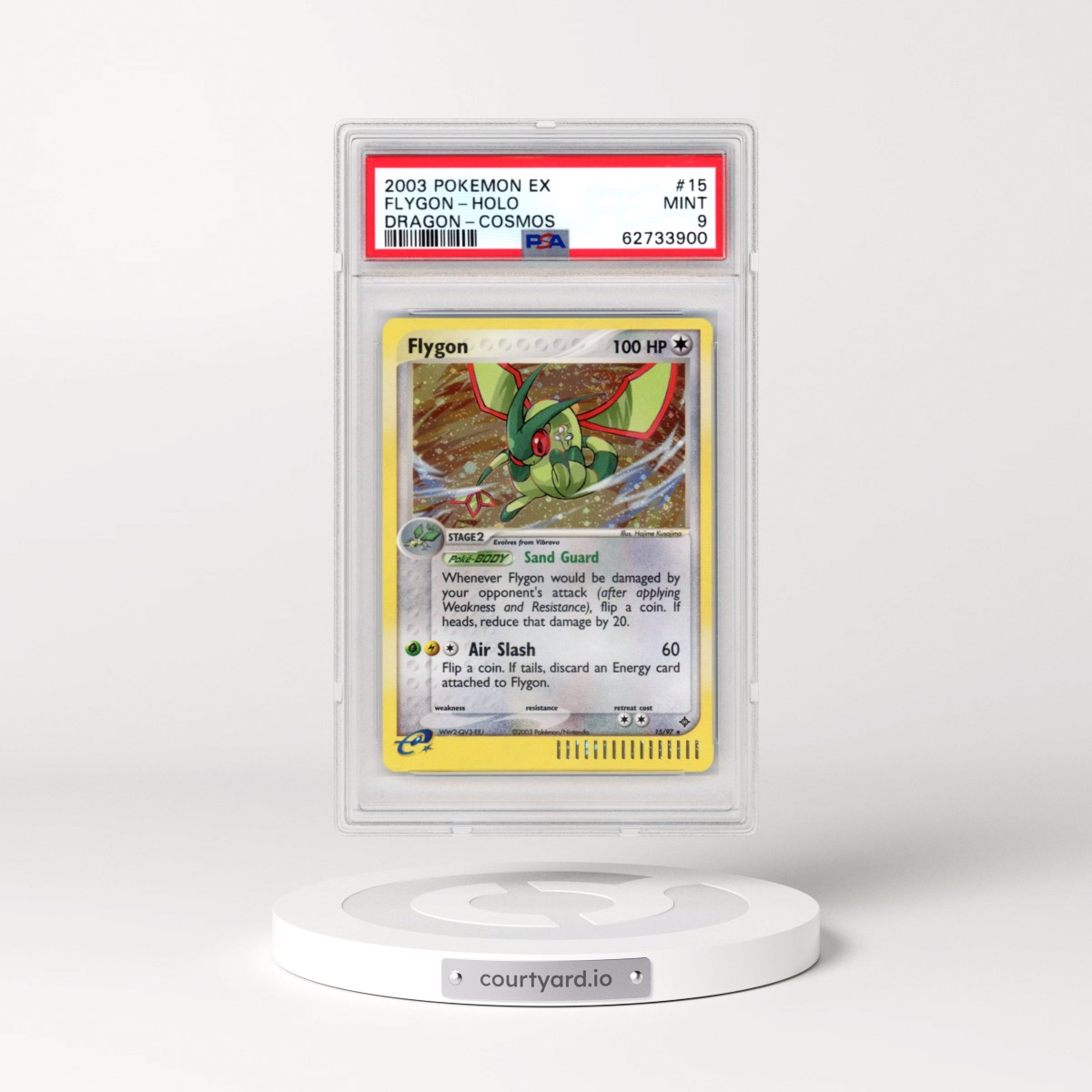 2003 Pokémon EX Dragon #15 Flygon - Holo Cosmos (PSA 9 MINT)