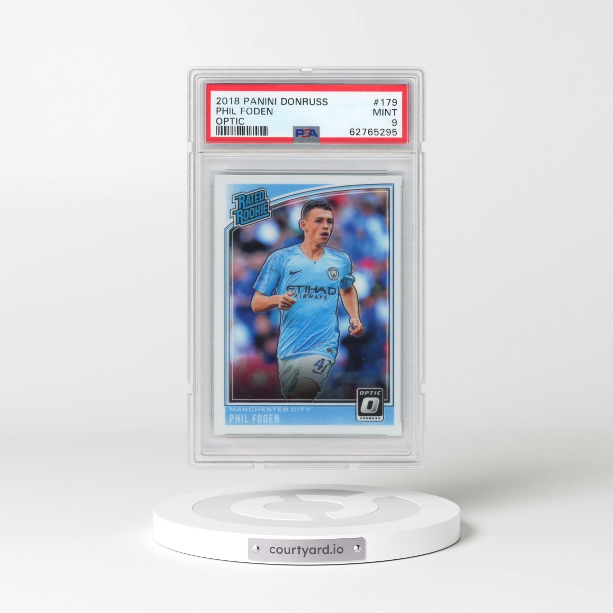 2018 Panini Donruss #179 Phil Foden - Optic (PSA 9 MINT)