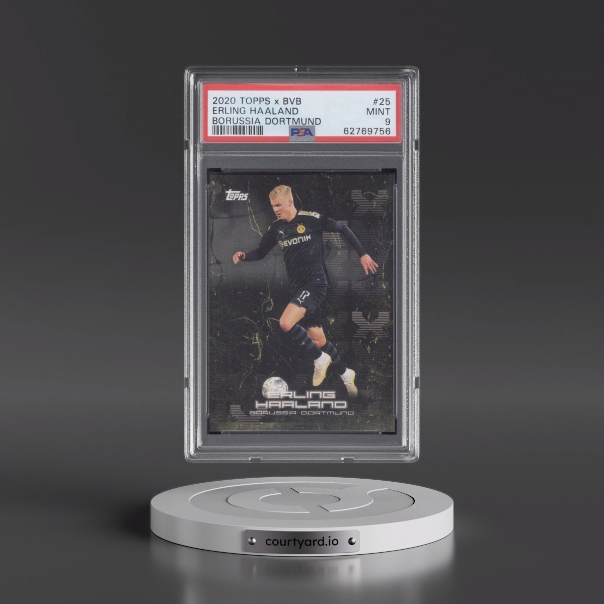2020 Topps X Bvb Borussia Dortmund #25 Erling Haaland (PSA 9 MINT)