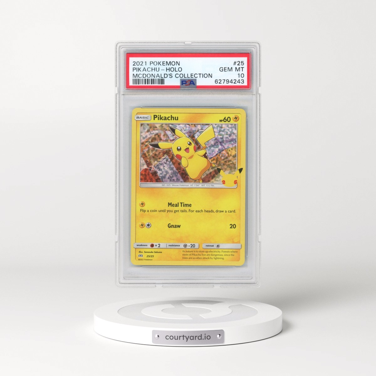 2021 Pokémon Mcdonald's Collection #25 Pikachu - Holo (PSA 10 GEM MINT)