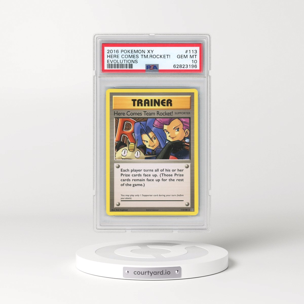 2016 Pokémon XY Evolutions #113 Here Comes Team Rocket! (PSA 10 GEM MINT)