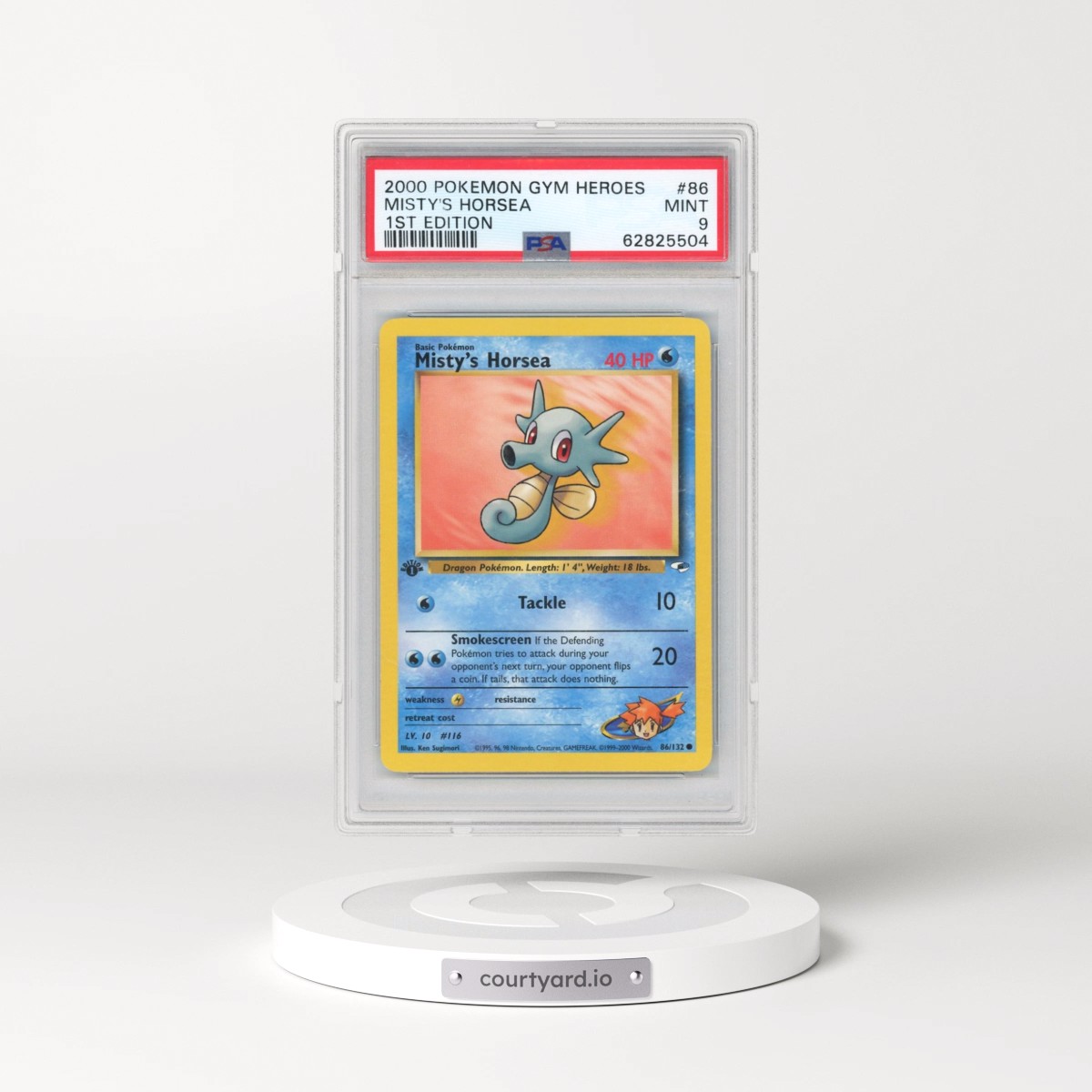 2000 Pokémon Gym Heroes #86 Misty's Horsea - 1st Edition (PSA 9 MINT)