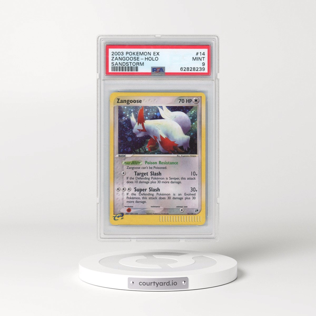 2003 Pokémon EX Sandstorm #14 Zangoose - Holo (PSA 9 MINT)