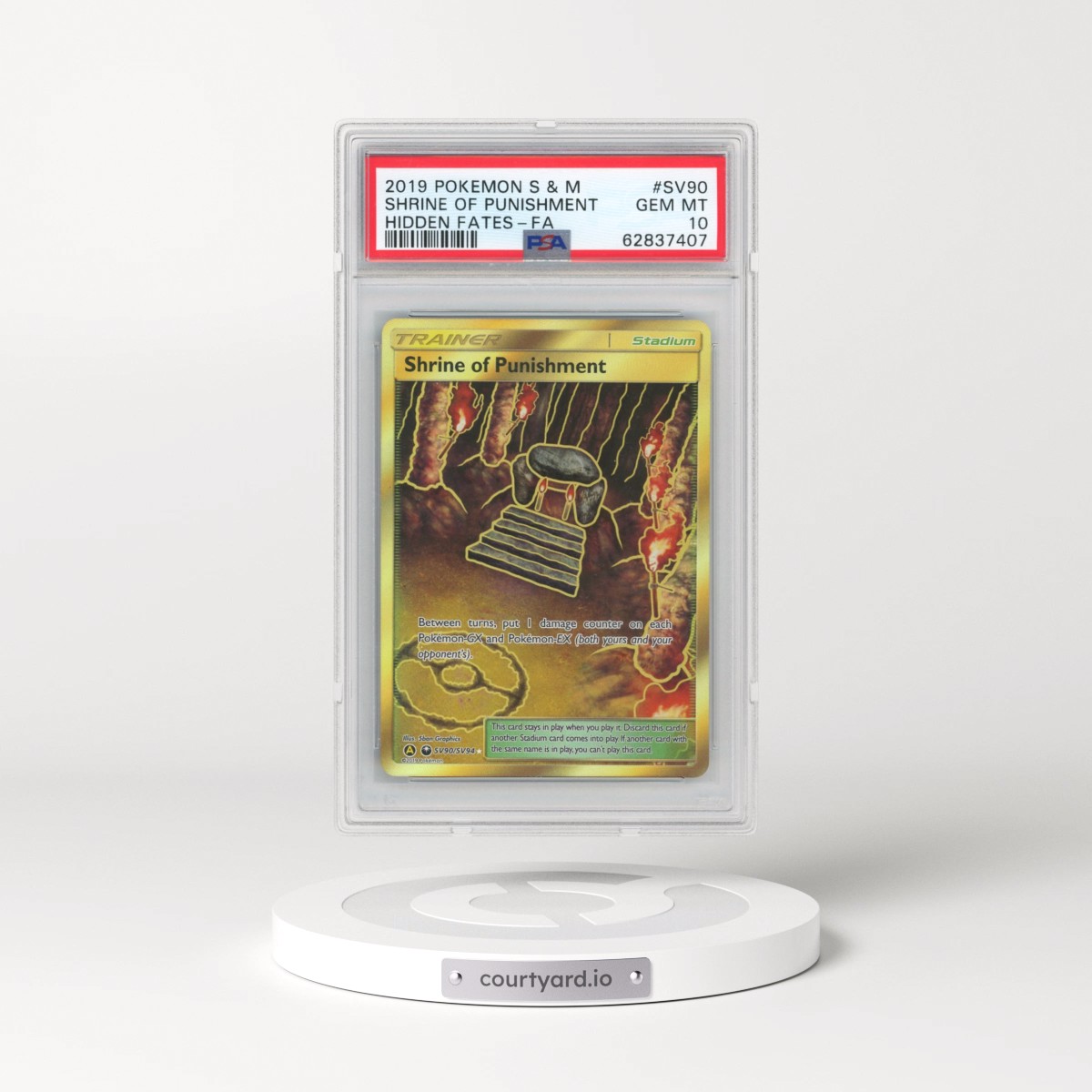 2019 Pokémon Sun & Moon Hidden Fates #SV90 Shrine of Punishment - Full Art (PSA 10 GEM MINT)