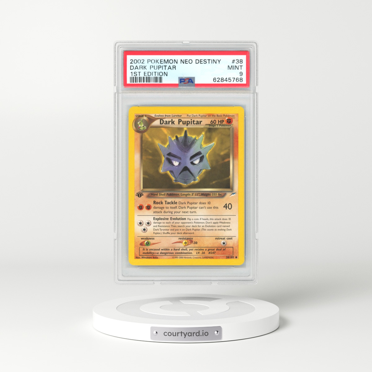 2002 Neo Destiny #38 Dark Pupitar - 1st Edition (PSA 9 MINT)