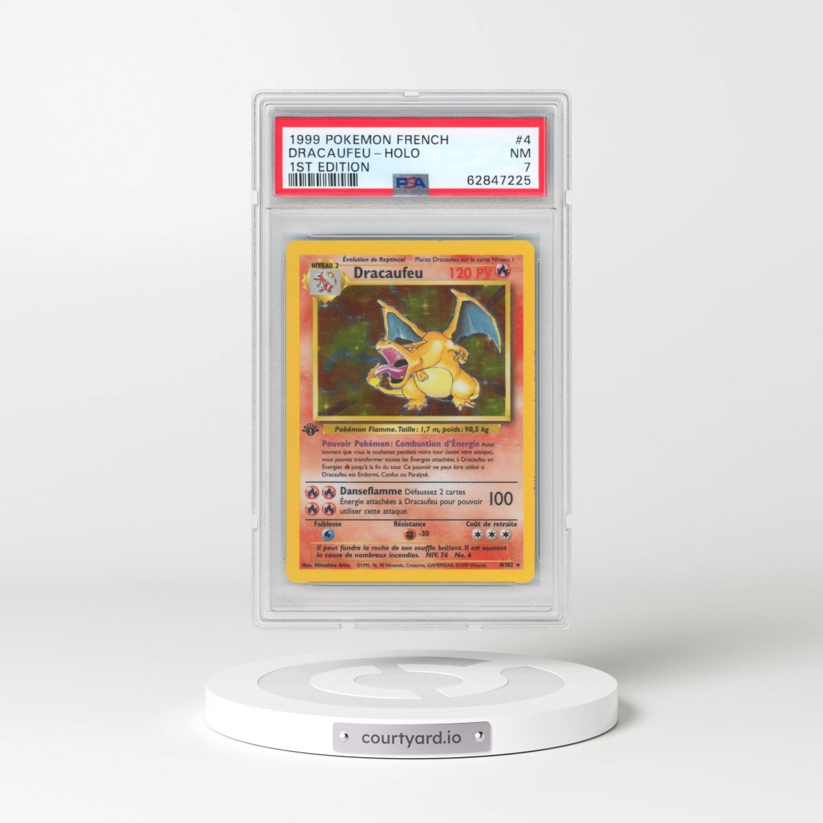 1999 Pokémon #4 Dracaufeu - 1st Edition Holo (PSA 7 NM)
