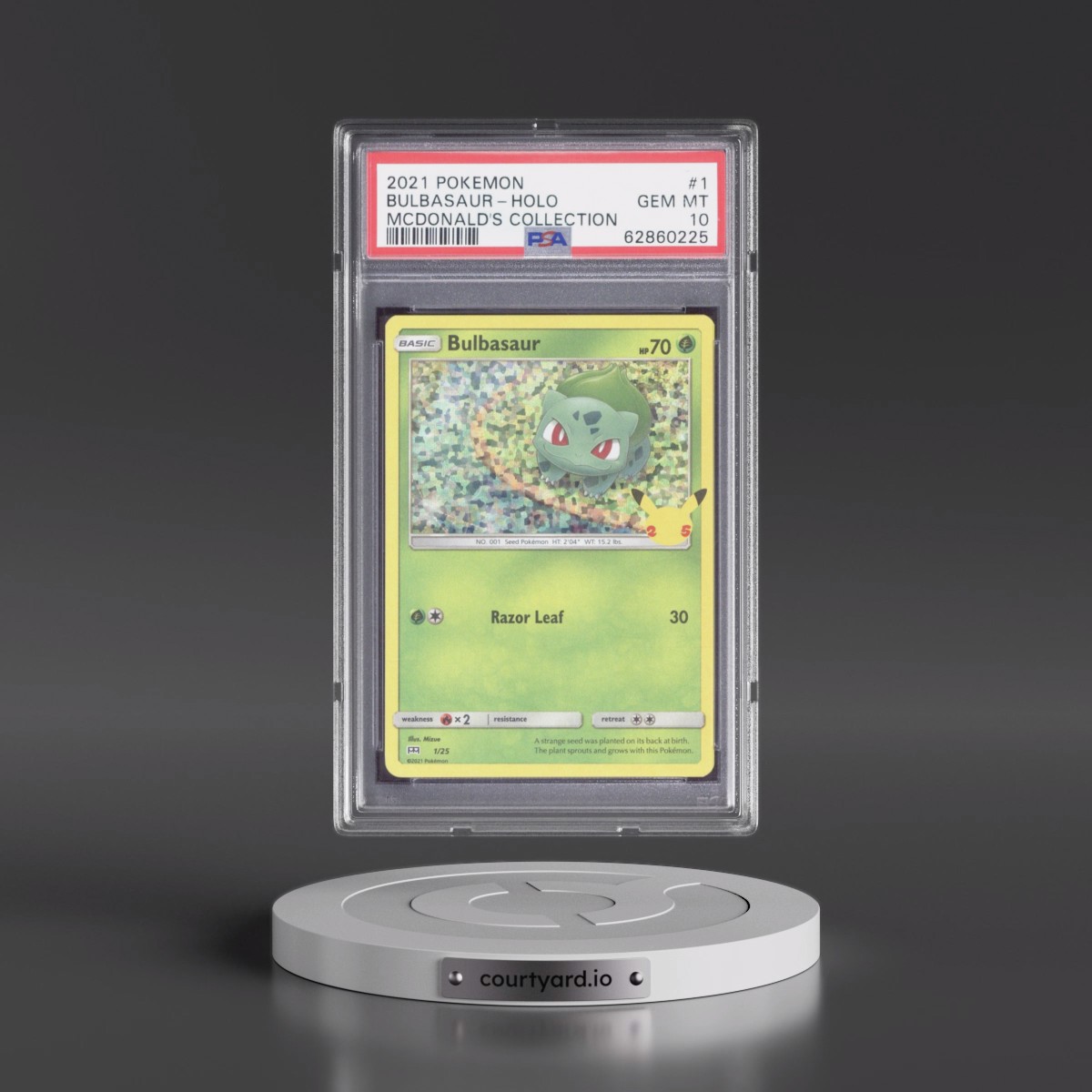 2021 Pokémon Mcdonald's Collection #1 Bulbasaur - Holo (PSA 10 GEM MINT)