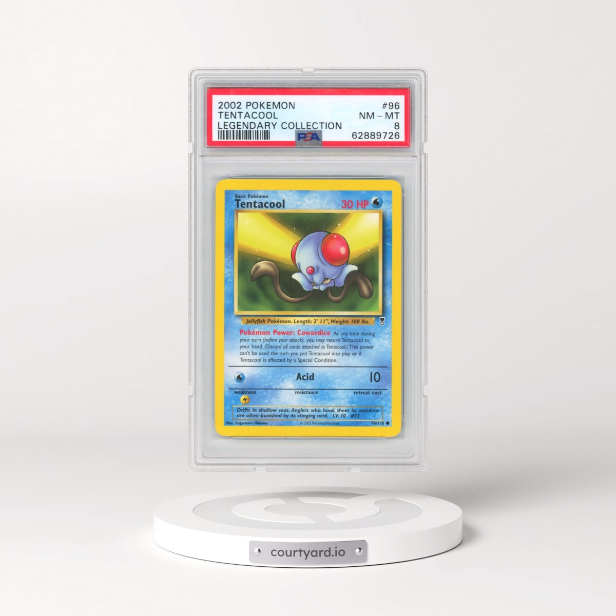 2002 Pokémon Legendary Collection #96 Tentacool (PSA 8 NM-MT)