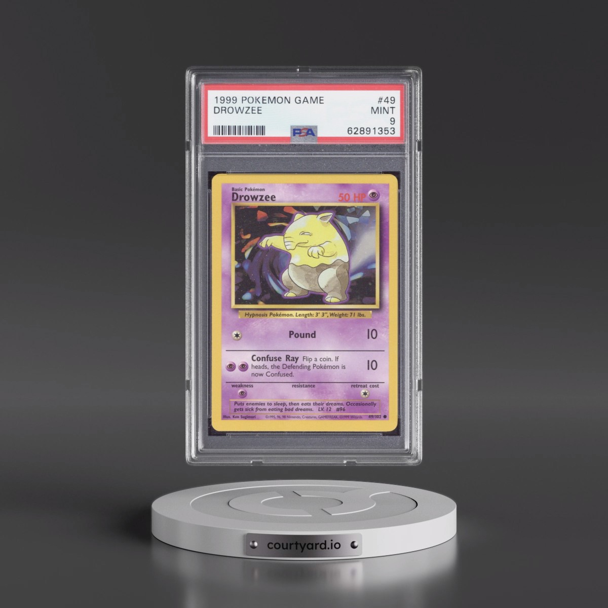 1999 Pokémon Game #49 Drowzee (PSA 9 MINT)