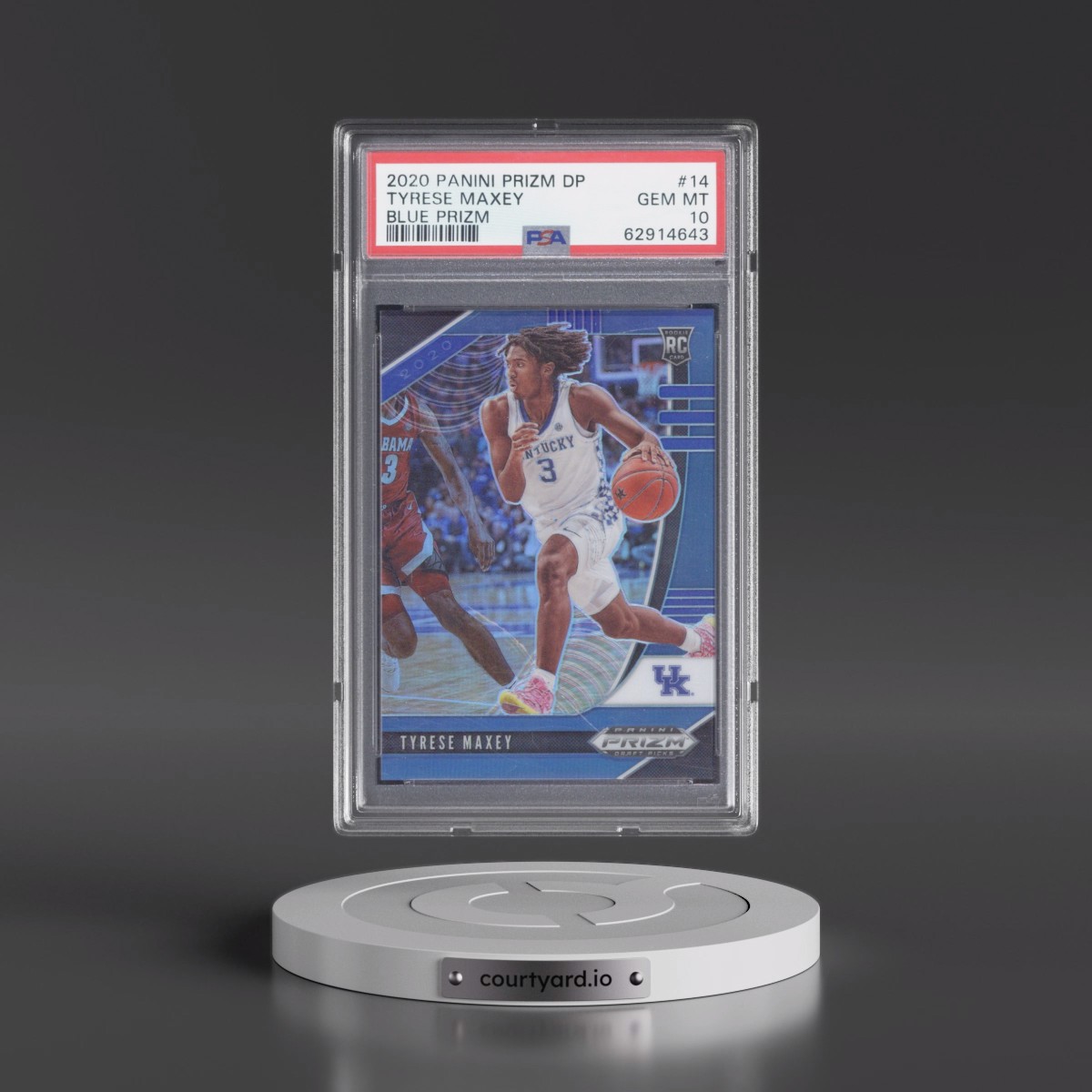 2020 Panini Prizm Draft Picks Tyrese Maxey - Blue Prizm #14 PSA 10