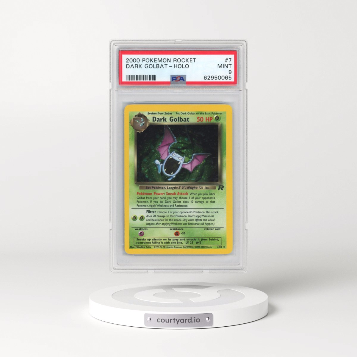 2000 Pokémon Rocket #7 Dark Golbat - Holo (PSA 9 MINT)