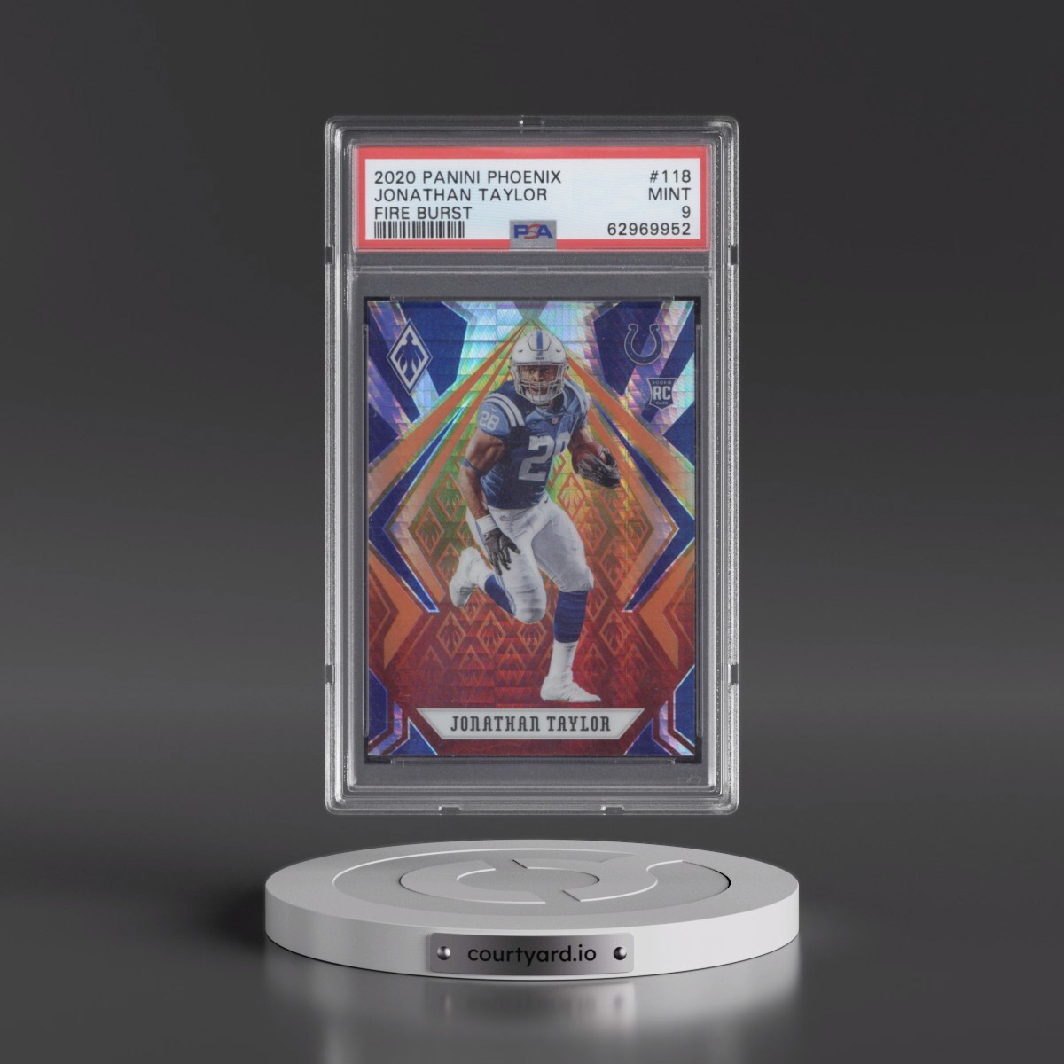 2020 Panini Phoenix #118 Jonathan Taylor - Fire Burst (PSA 9 MINT)