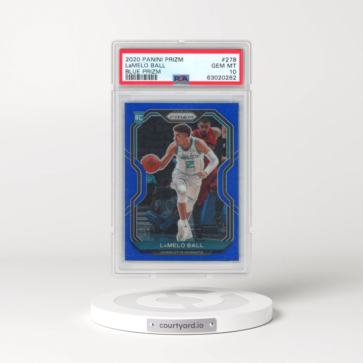 2020 Panini Prizm #278 LaMelo Ball - Blue Prizm (PSA 10 GEM MINT) - Photo