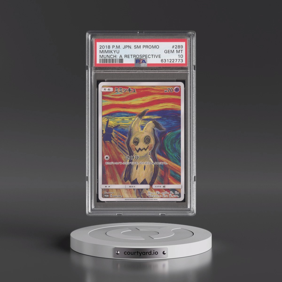 2018 Pokémon SM Promo #289 Mimikyu - Munch: A Retrospective (PSA 10 GEM MINT)