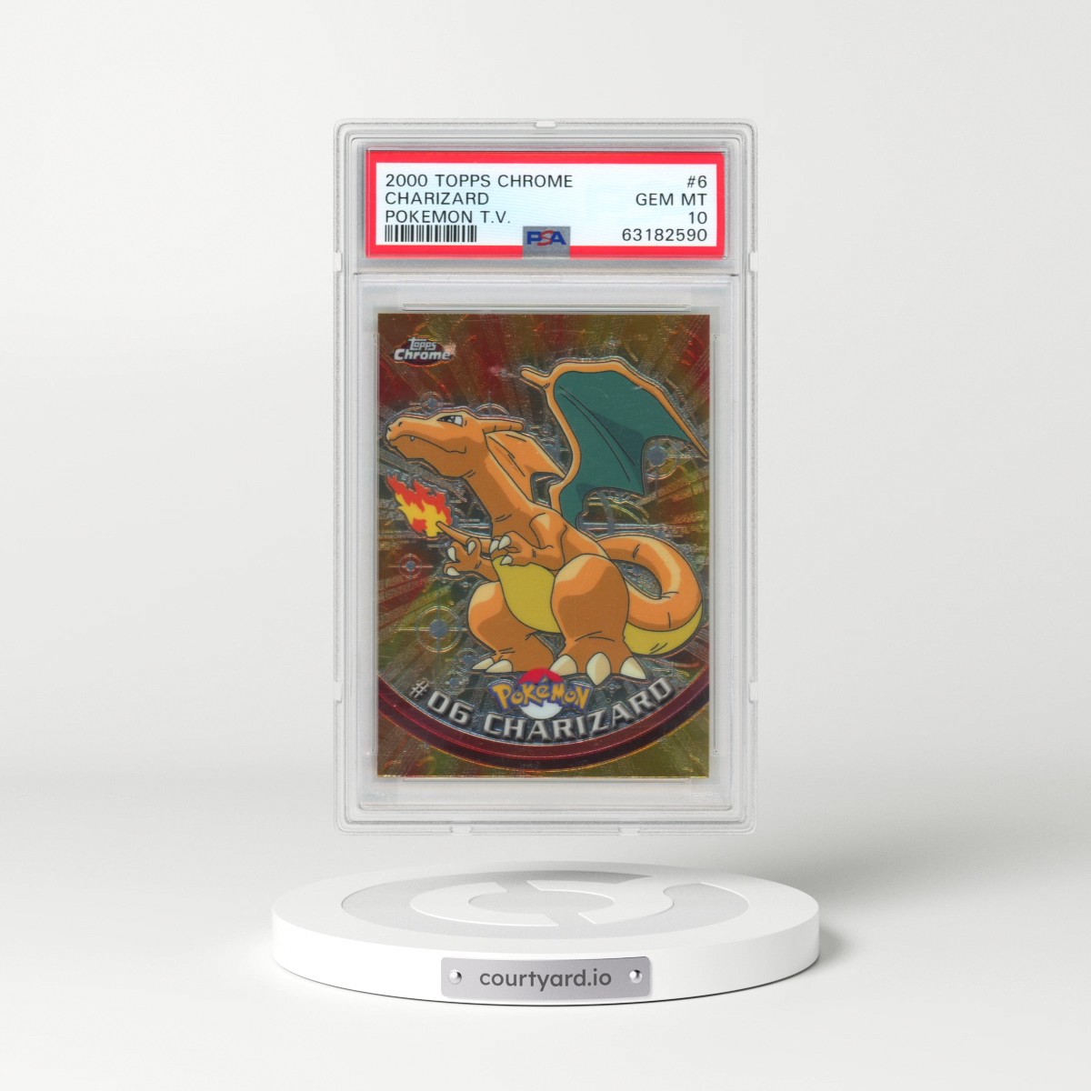 2000 Topps Chrome Pokémon T.V. #6 Charizard (PSA 10 GEM MINT)