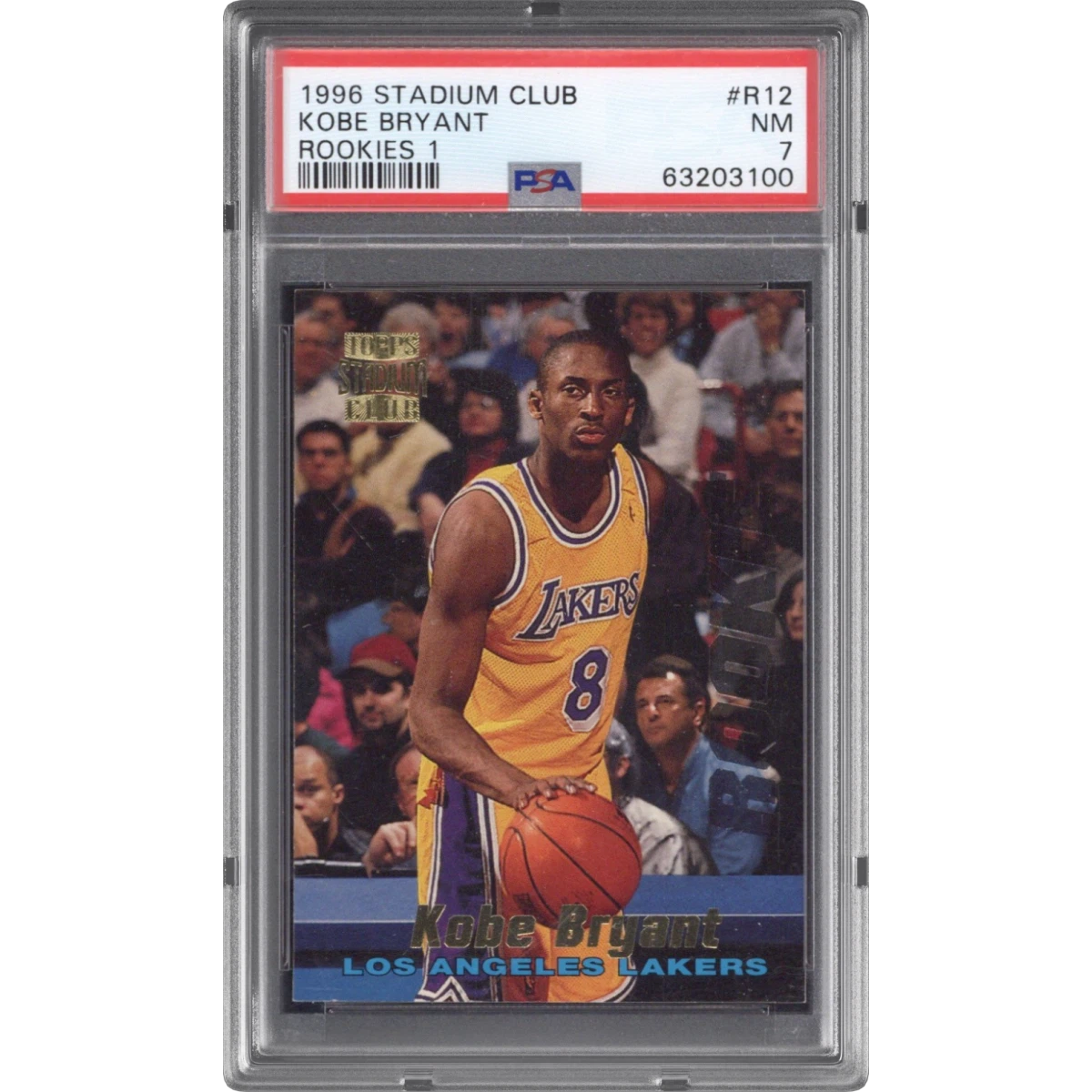 1996 Stadium Club Rookies 1 #R12 Kobe Bryant (PSA 7 NM)