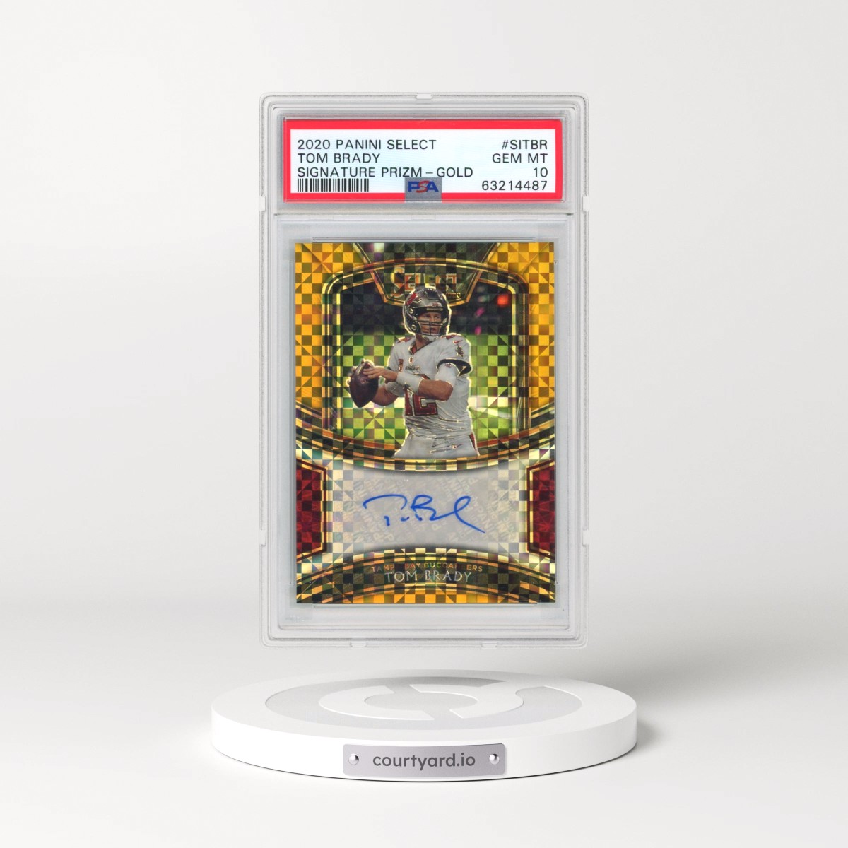 2020 Panini Select Signatures Prizm #SITBR Tom Brady - Gold (PSA 10 GEM MINT)