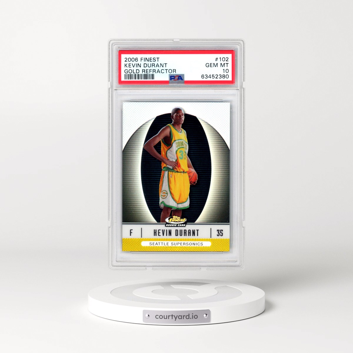 2006 Finest #102 Kevin Durant - Gold Refractor (PSA 10 GEM MINT)