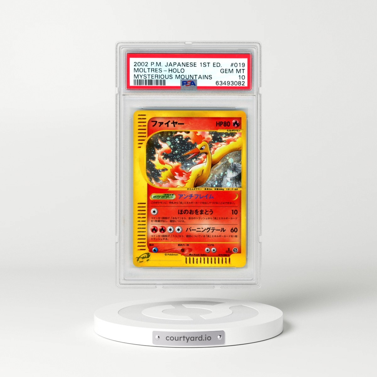 2002 Pokémon Mysterious Mountains #019 Moltres - 1st Edition Holo (PSA 10 GEM MINT)