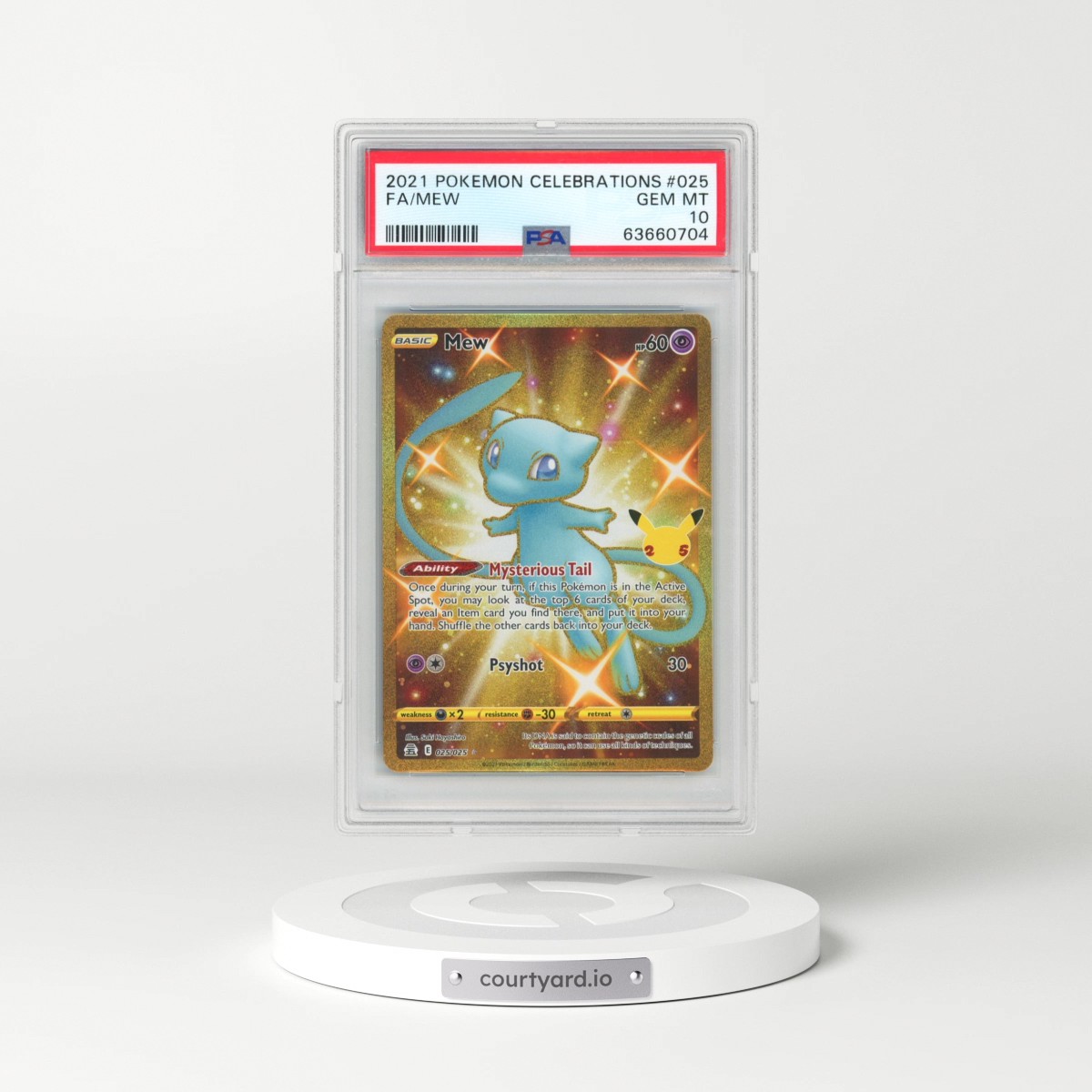 2021 Pokémon Celebrations #025 Mew - Full Art (PSA 10 GEM MINT)