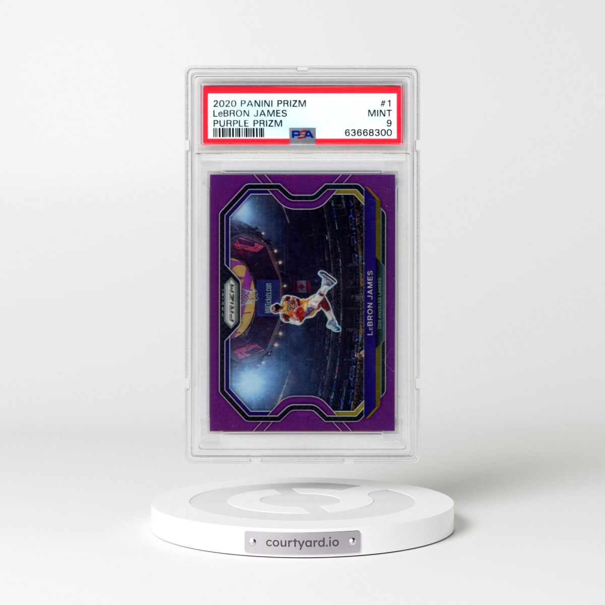 2020 Panini Prizm #1 LeBron James - Purple Prizm (PSA 9 MINT)
