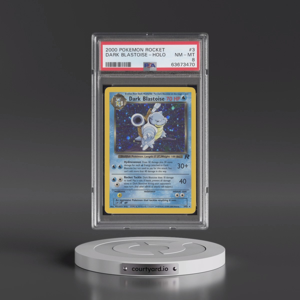 2000 Pokémon Rocket #3 Dark Blastoise - Holo (PSA 8 NM-MT)