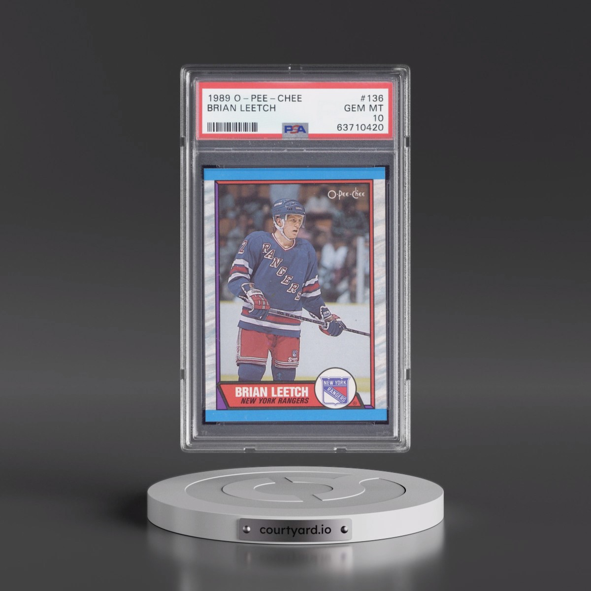 1989 O-Pee-Chee Brian Leetch #136 PSA 10
