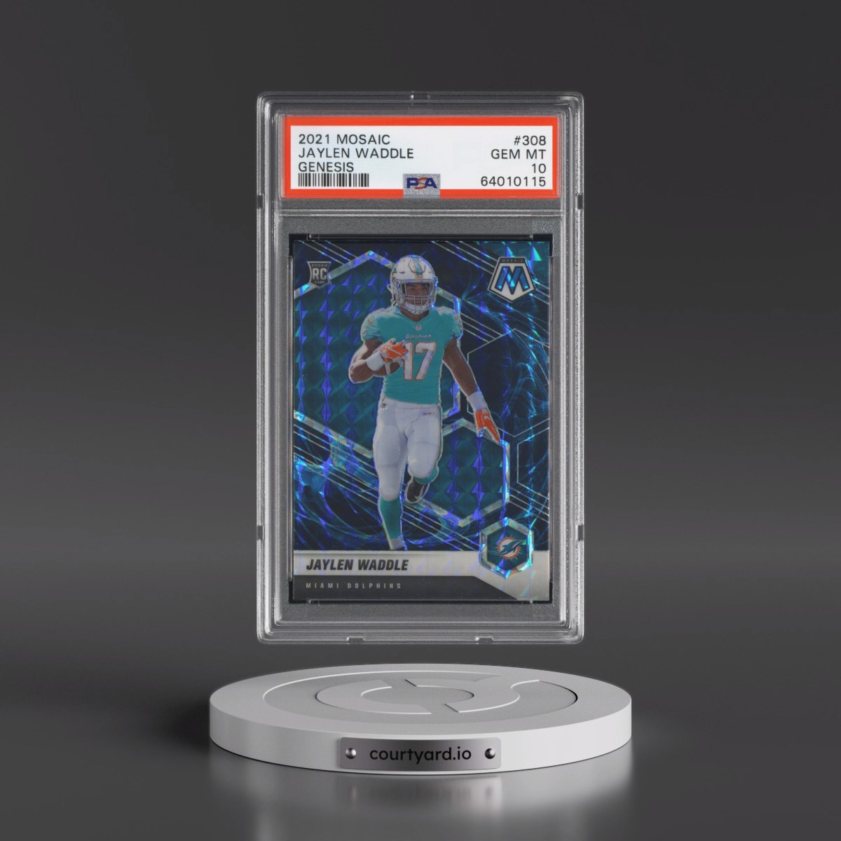 2021 Panini Mosaic Jaylen Waddle - Genesis #308 PSA 10