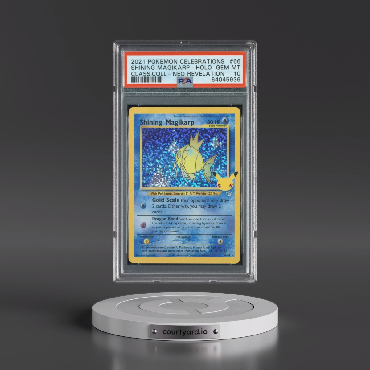 2021 Pokémon Celebrations Classic Collection #66 Shining Magikarp - Holo Holo (PSA 10 GEM MINT)