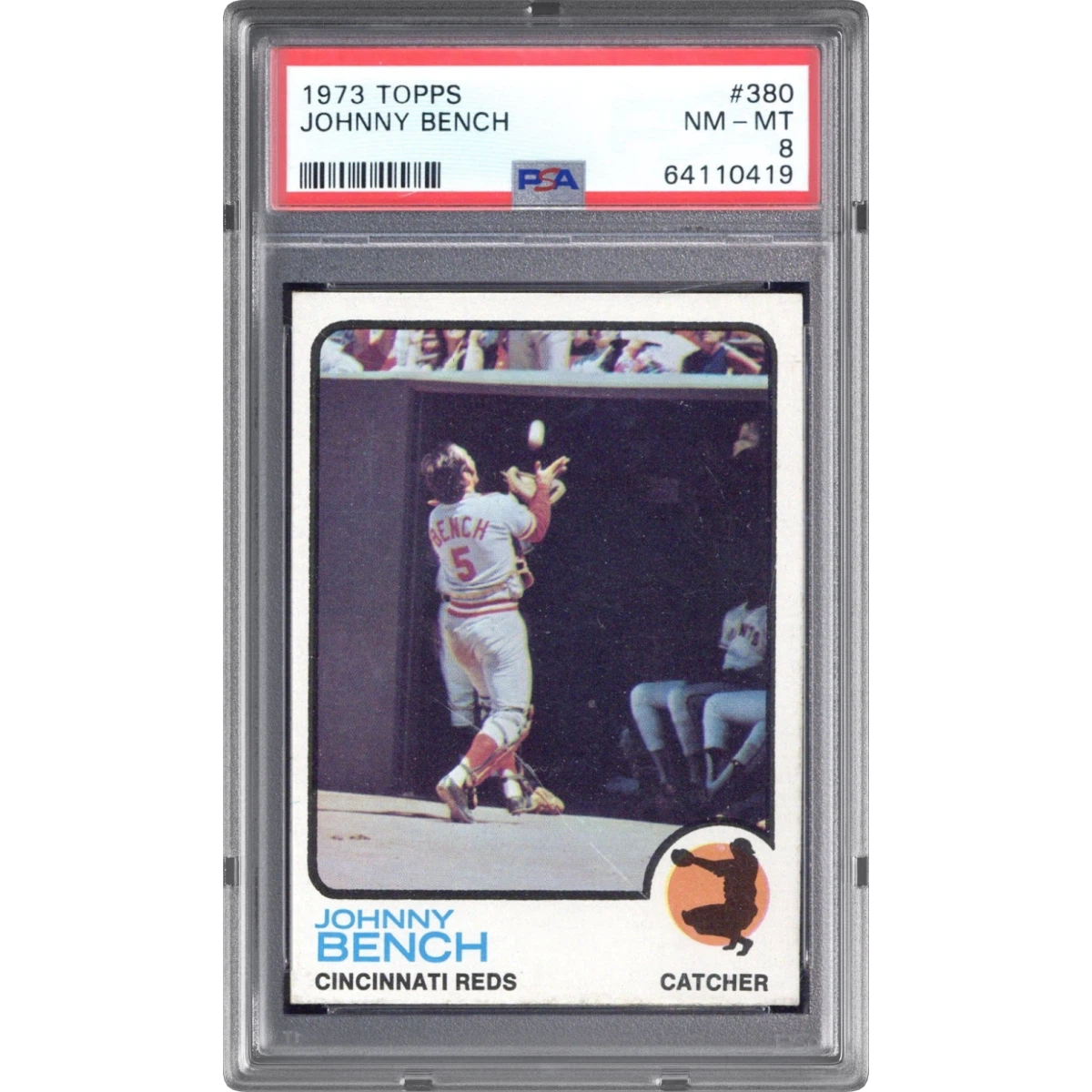 1973 Topps #380 Johnny Bench (PSA 8 NM-MT)
