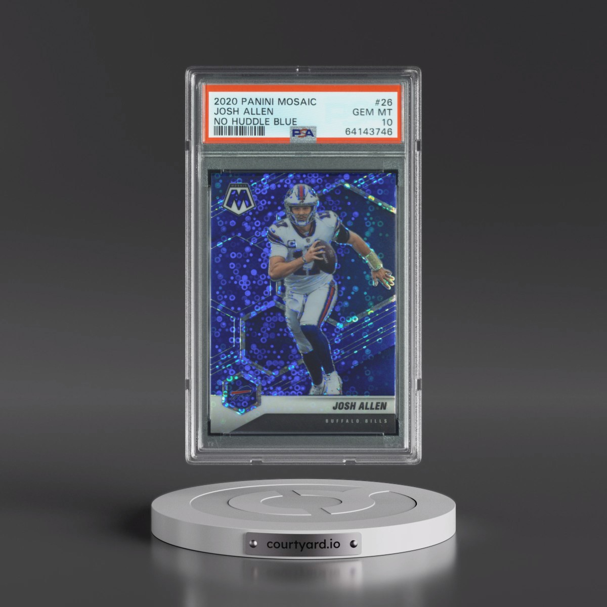 2021 Panini Mosaic Josh Allen - No Huddle Blue #26 PSA 10