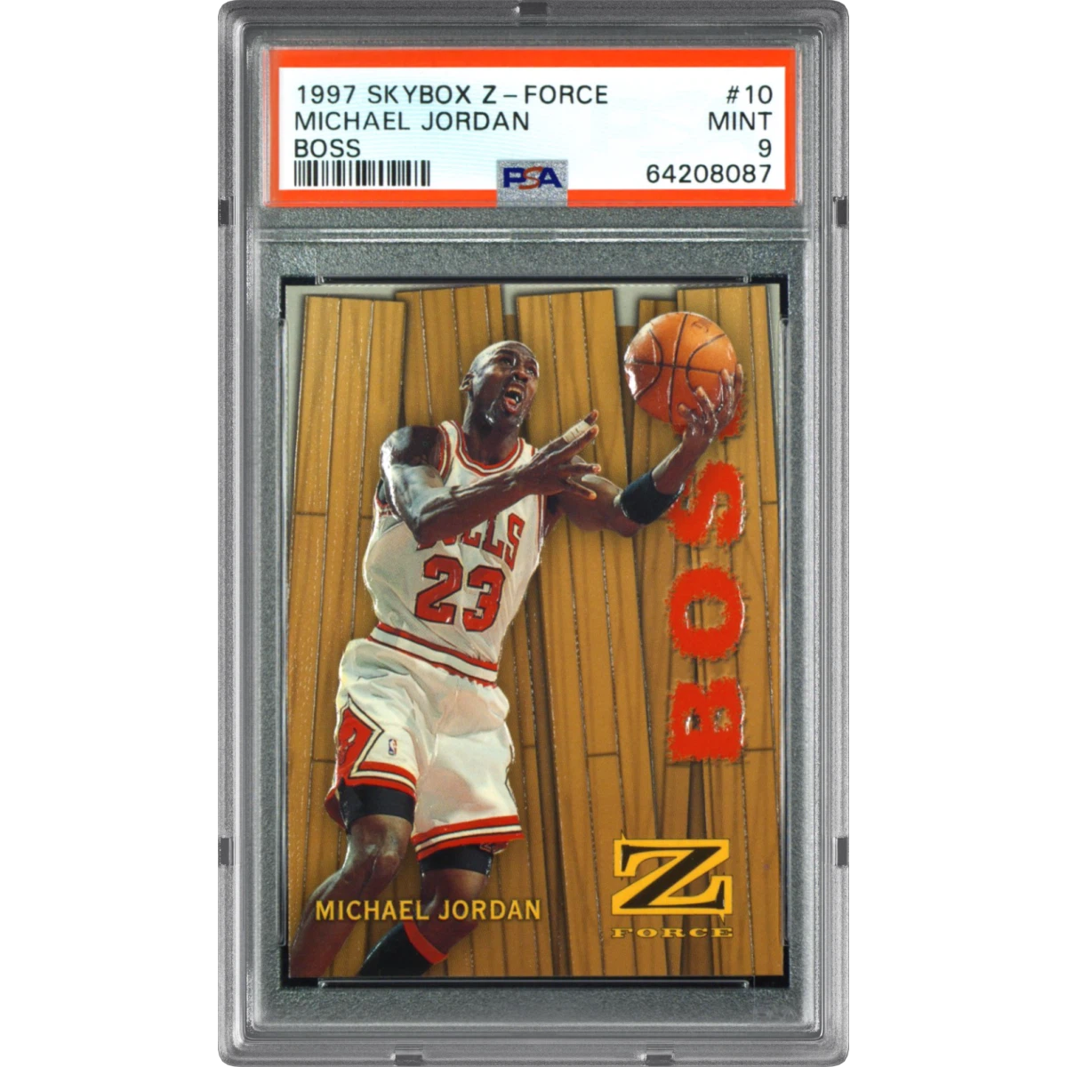 1997 Skybox Z-Force Boss #10 Michael Jordan (PSA 9 MINT)