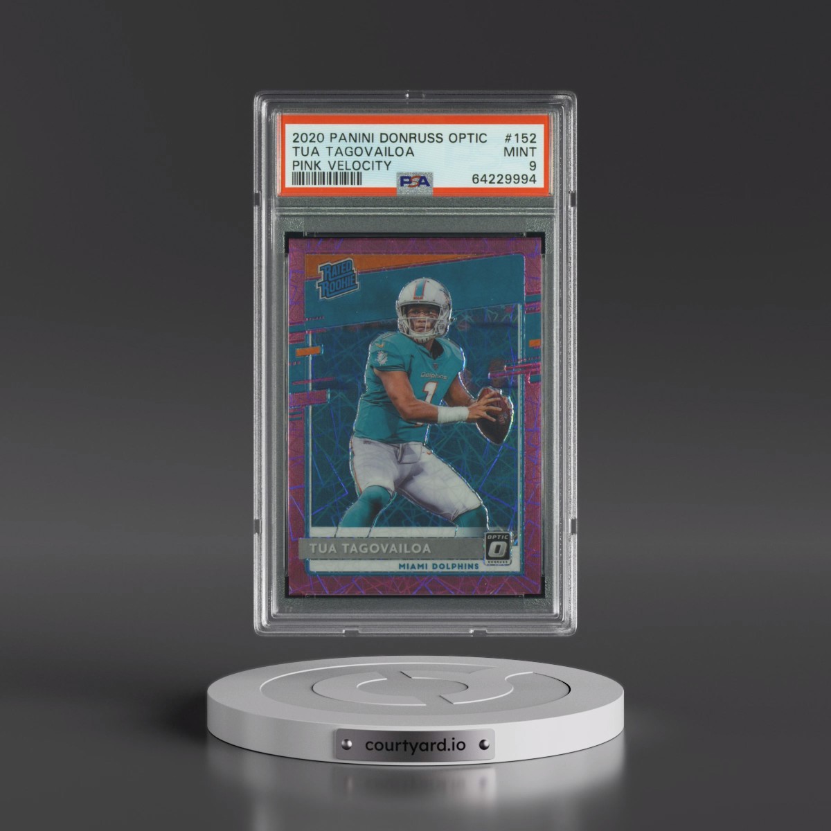 2020 Panini Donruss Optic #152 Tua Tagovailoa - Pink Velocity (PSA 9 MINT)
