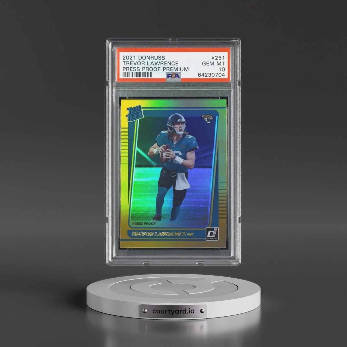 2021 Panini Donruss Trevor Lawrence - Press Proof Premium #251 PSA 10