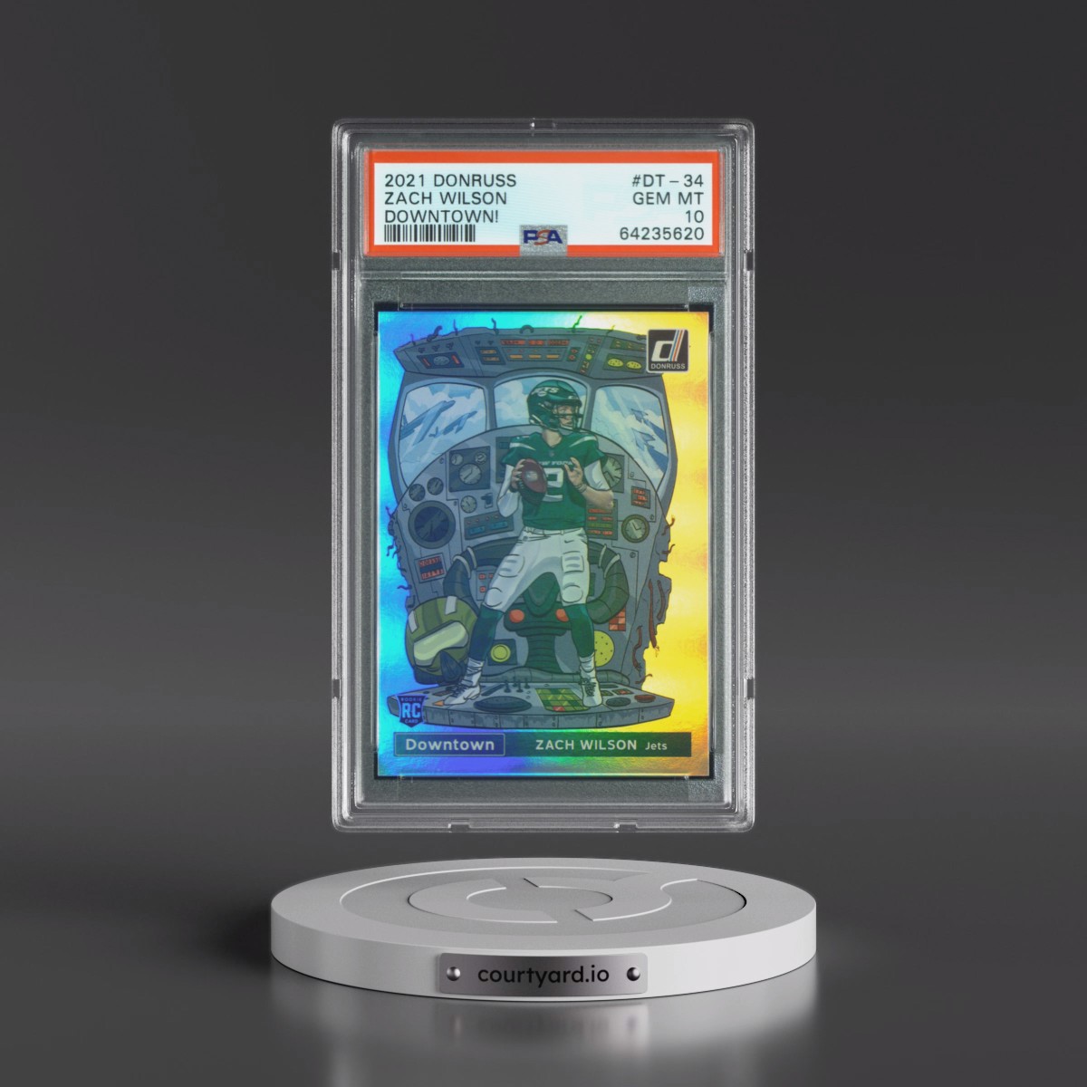 2021 Panini Donruss Downtown #DT-34 Zach Wilson (PSA 10 GEM MINT)