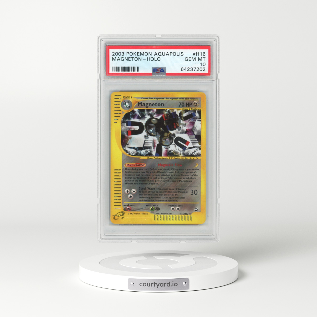 2003 Pokémon Aquapolis #H16 Magneton - Holo (PSA 10 GEM MINT)